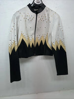New Women’s 1849 Authentic Ranchwear White Yellow Short Show Jacket M WW-14
