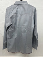 New Men’s Dee-Cee Gray Red Long Sleeve Pearl Snap 16 X 33 Large R-10