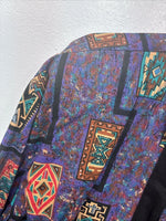 New Women’s Mine & Bills Purple Design Long Sleeve Button Up Small YY-132