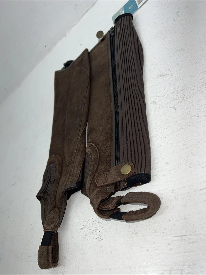 New Brown Ovation Synthetic XS Half Chaps #13237 H-510 