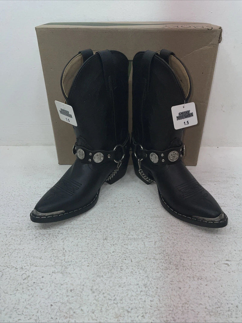 New Kids Black Smoky Mountain Cowboy Boots. 1083 C 1.5 1 1/2 D. 23-102