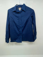 New Women’s Blue Fenton Long Sleeve Button Up Shirt #5328 3B-53