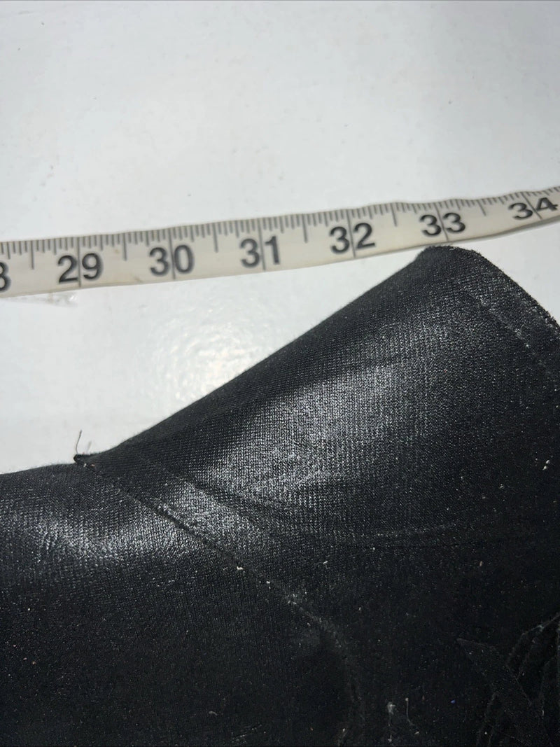 New Black 1849 Authentic Ranchwear Chaps With Fringe Adjustable Waist 30” N-46