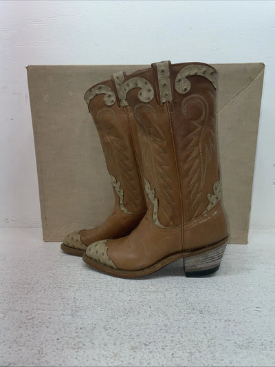 New Youth Brown Texas Brand Cowboy Boots. L 192 5 M. 2-127