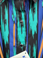 New Women’s Country Charmer Multicolor Design Long Sleeev Pearl Snap Large MM-73