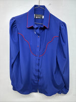 New Women’s Panhandle Slim Purple Long Sleeve Pearl Snap Size 14 LL-98