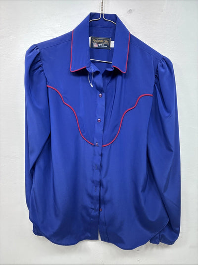 New Women’s Panhandle Slim Purple Long Sleeve Pearl Snap Size 14 LL-98