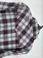 New Women’s Cumberland Purple Plaid Long Sleeve Pearl Snap 2XL GG-32