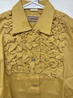 New Kids Karman Yellow Designed Long Sleeve Pearl Snap Size 10 YY-66