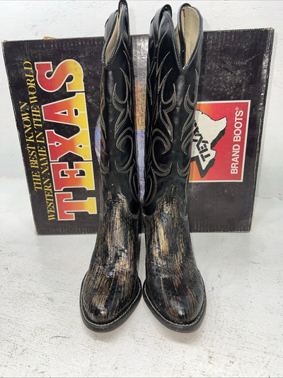 New Women’s Black Texas Brand Cowboy Boots. L 198900 7 M. 18-129