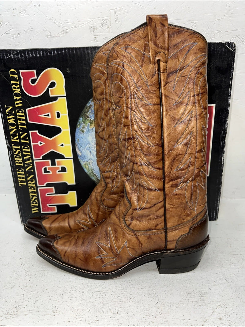 New Women’s Brown Texas Brand Cowboy Boots. M 81 6.5 6 1/2 B. 19-130