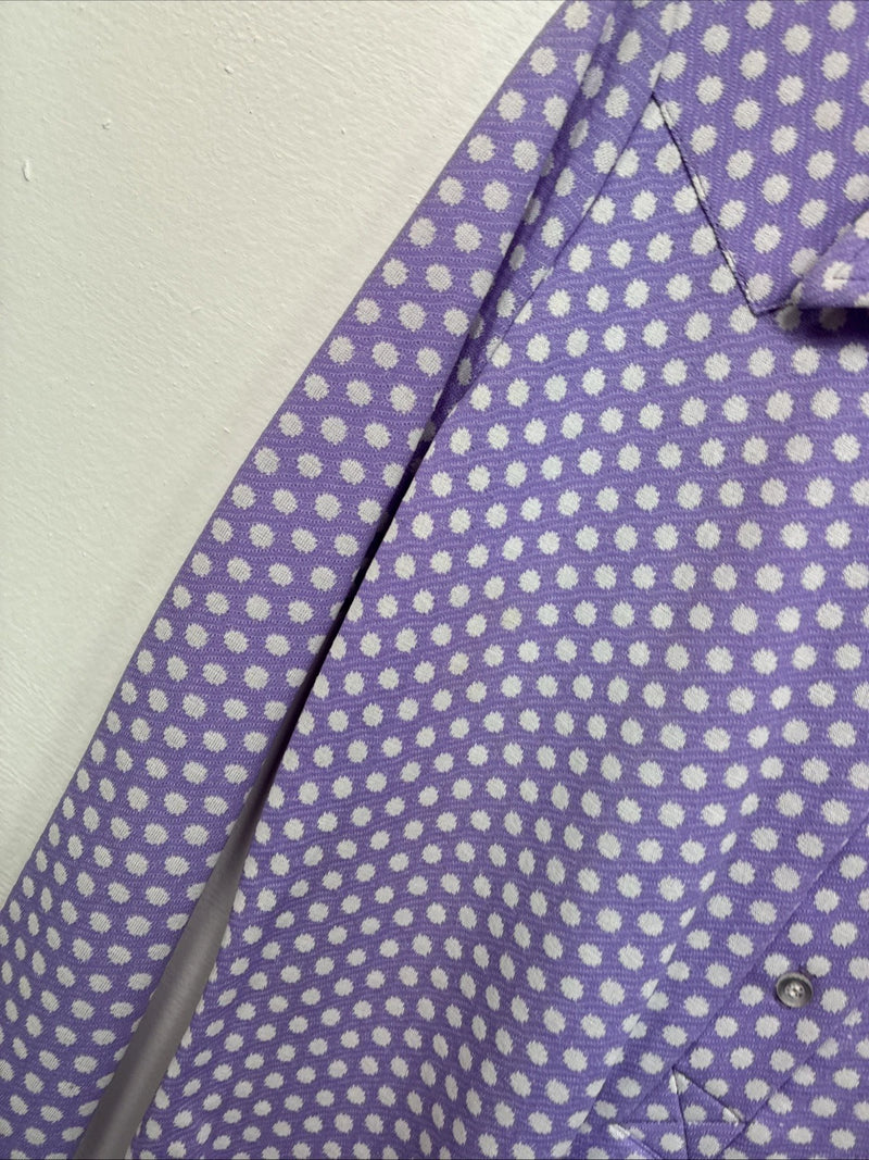 New Women’s Panhandle Slim Purple Body Suit Long Sleeve Button Up Medouk LL-64