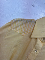 New Kids Dan River Yellow Long Sleeve Pearl Snap Size 12 CC-100