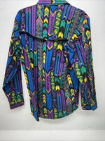 New Men’s Multicolor Wrangler Button Up Long Sleeve Shirt. 16.5x35 L P-66