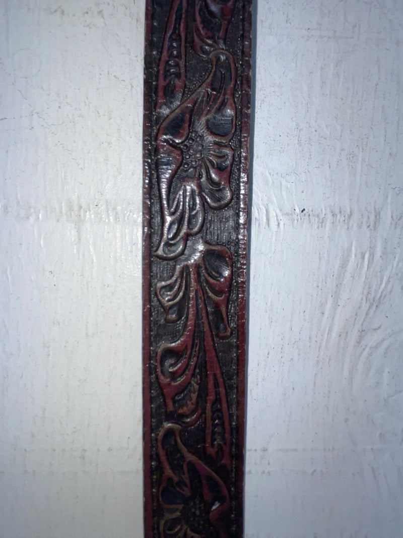 New Brown Genuine Leather Acme Tooled 28” Belt #5022 JJ-163