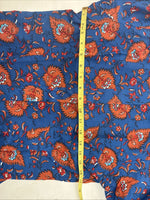 New Women’s Tem Tex Blue Orange Long Sleeve Pearl Snap Size 34 DD-151