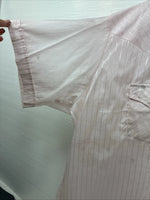 New Men’s ELY Cattleman Pink Stripe Short Sleeve Pearl Snap 19 3XL H-39