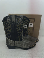 New Men’s Black Snake Skin Smoky Mountain Cowboy Boots. 16469 5.5 5 1/2. 2-78