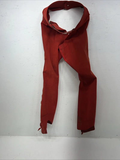 NOS Red Show Chaps Adjustable Waist 34” L-50