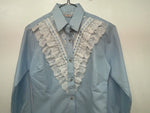 New Women’s Blue H Bar C Long Sleeve Button Up Shirt 3B-97