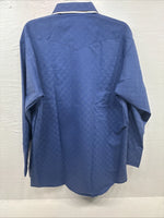 New Men’s Panhandle Slim Blue Checkered Long Sleeve Pearl Snap 17.5 XL T-21
