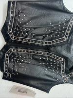 New Women’s 1849 Authentic Ranchwear Black Star Western Show Vest XXS WW-76
