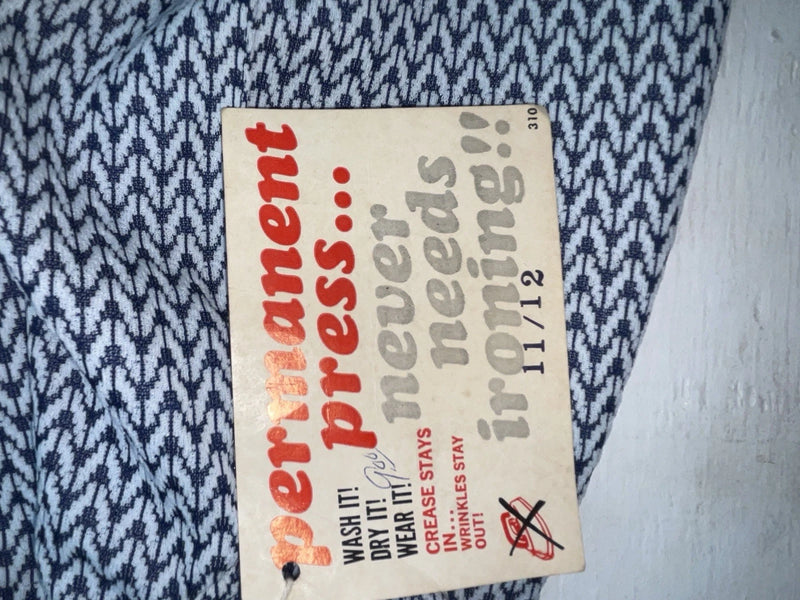 New Vintage Blue Knitted Rockmount Polyester Pants #3840 XX-25