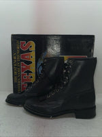 New Men’s Grey Lace Up Texas Brand Cowboy Boots. 8852 9 E E. 4-29