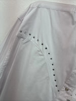 New Women’s White Horse White Gem Long Sleeve Pearl Snap XL II-32