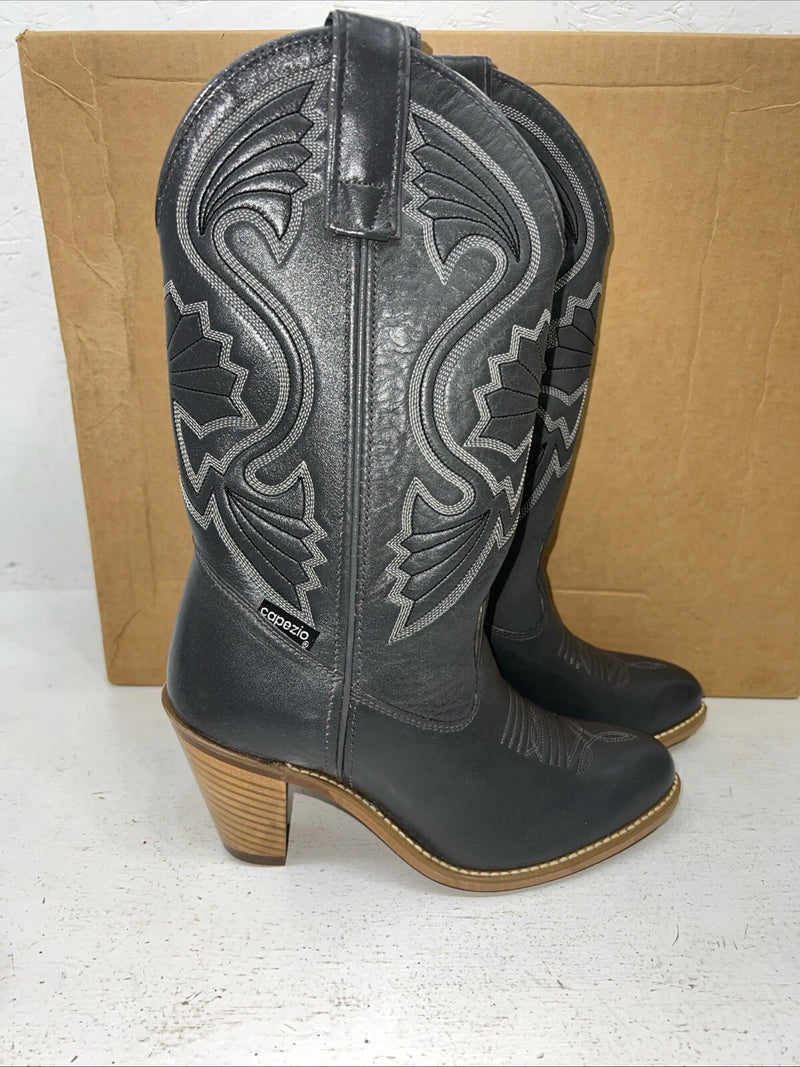 New Women’s Grey Capezio Cowboy Boots. L702 6.5 6 1/2 M. 19-47