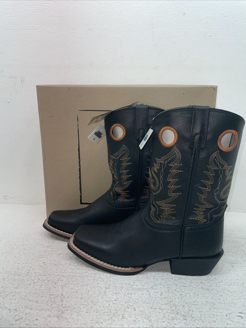 New Youth Black Smoky Mountain Cowboy Boots. 3242 Y 4. 2-171