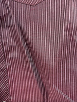 New Kids White Horse Purple Stripe Long Sleeve Pearl Snap Medium DD-73 
