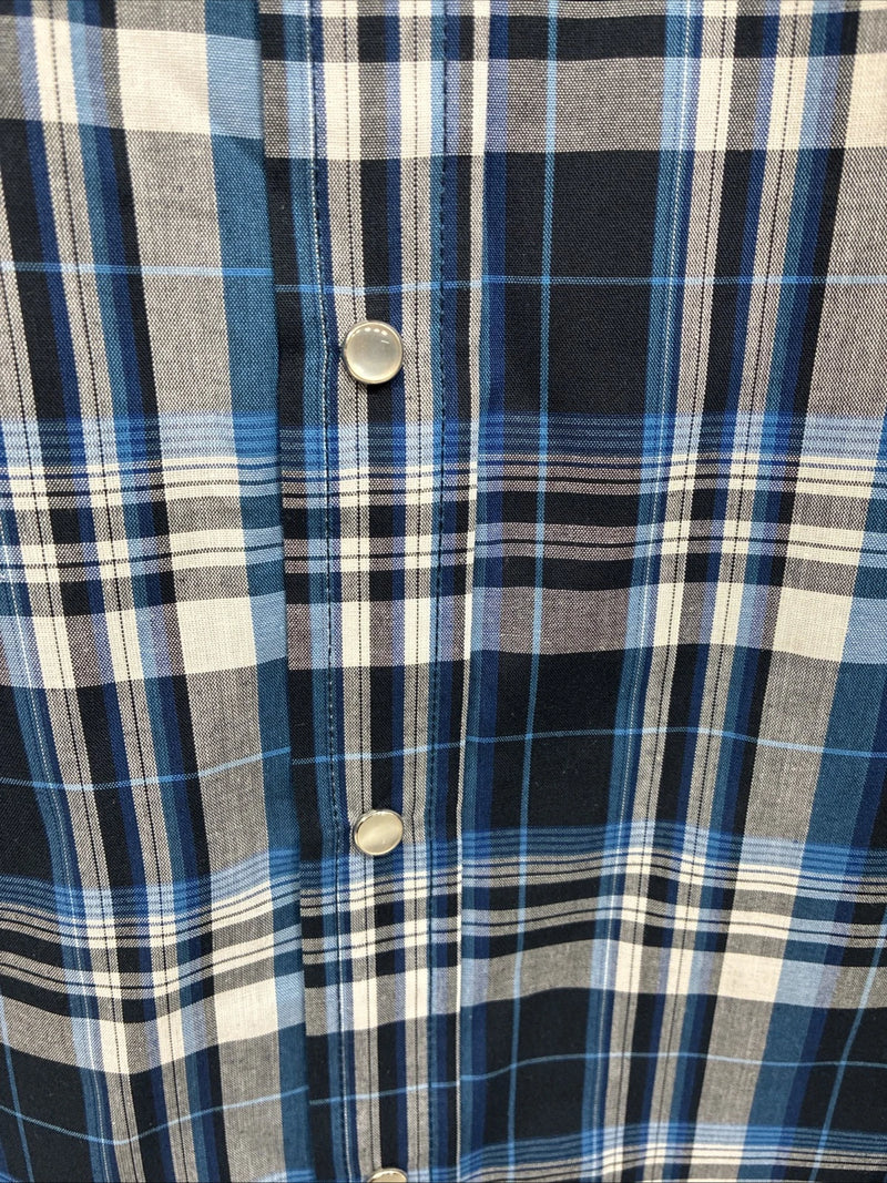 New Men’s ELY Cattleman Blue Long Sleeve Pearl Snap 3XL E-36