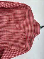 New Boys Rockmount Red Checker Long Sleeve Pearl Snap Size 16 DD-87