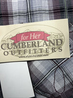 New Women’s Purple Cumberland Outfitters Long Sleeve Pearl Snap Shirt 1X S-33