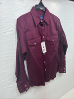 New Kids Wrangler Purple Long Sleeve Pearl Snap Large DD-32