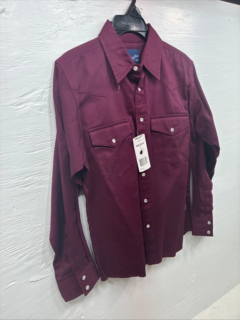 New Kids Wrangler Purple Long Sleeve Pearl Snap Large DD-32