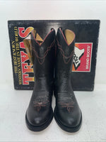 New Men’s Black Texas Brand Cowboy Boots. 5300 9.5 9 1/2 D. 5-18