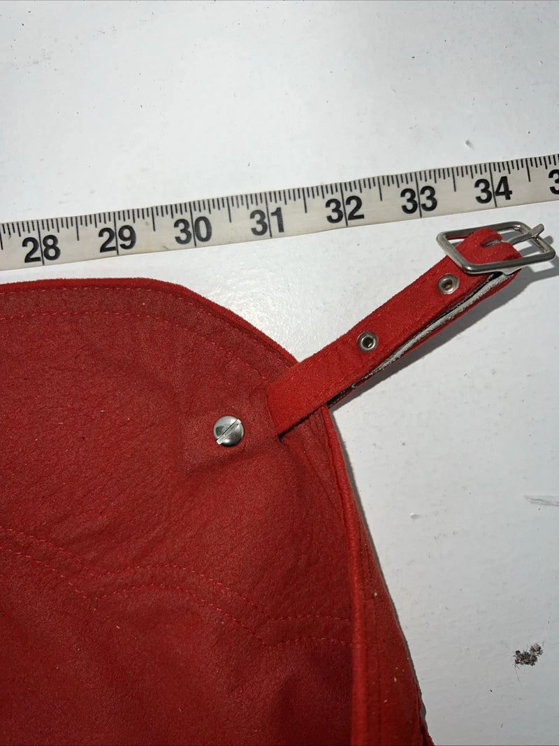 NOS Red Show Chaps Adjustable Waist 34” L-50