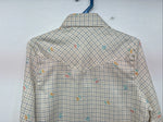 New Women’s Dickson Jenkins Yellow Printed Long Sleeve Pearl Snap Size 30 KK-12