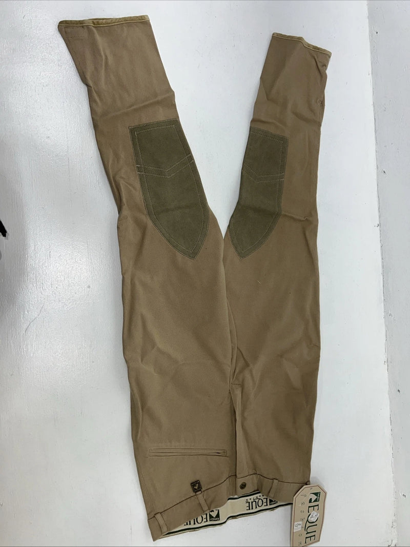 New Women’s Tan Eque Fashion English Riding Breeches. 30 W G-17