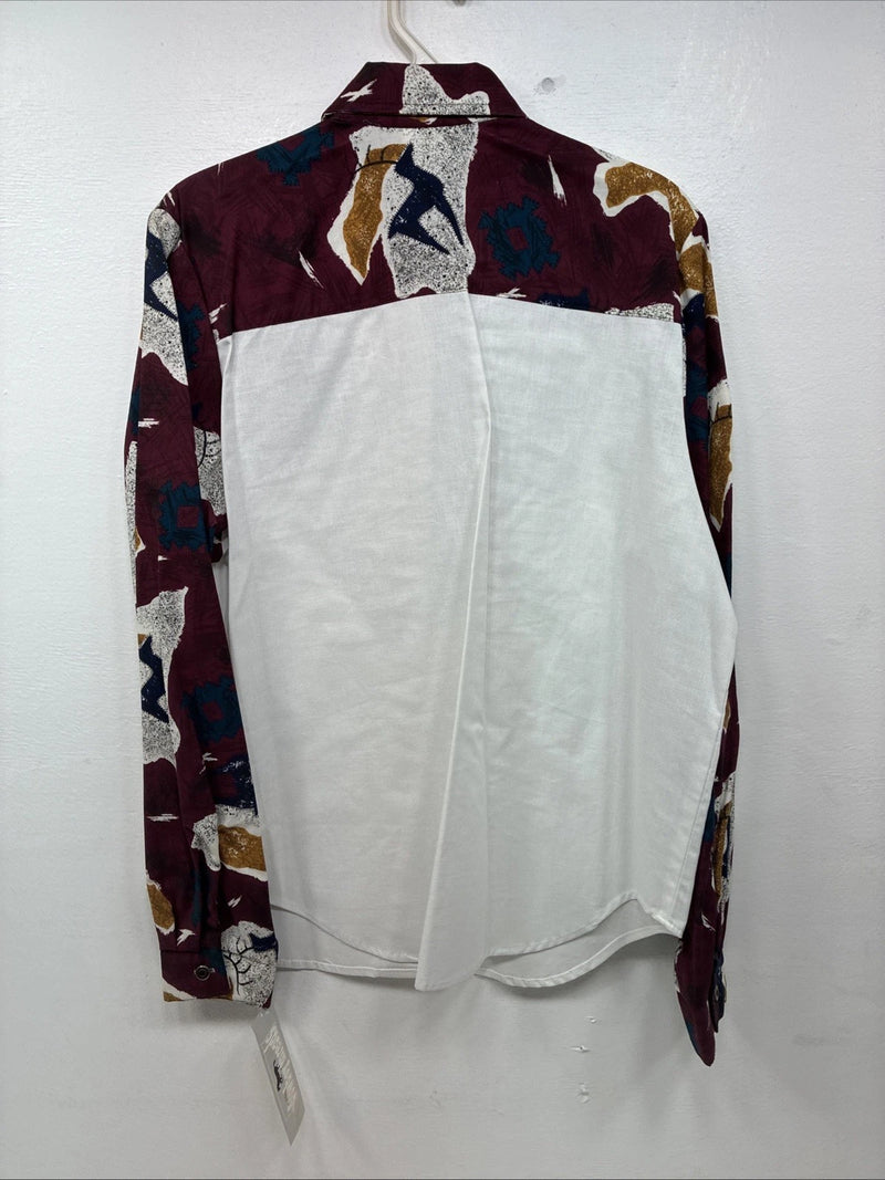 New Women’s Cowboy Threads Multicolor Design Long Sleeve Button Up Large LL-94