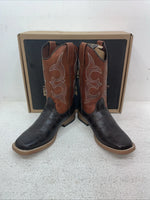 New Youth Brown DBL Barrel Cowboy Boots. 4475202 4.5 4 1/2. 22-51