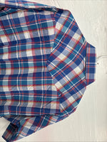 New Men’s ELY Cattleman Purple Plaid Long Sleeve Pearl Snap Large X-35