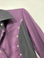 New Women’s Roughrider Purple Black Long Sleeve Button Up Small 3B-8