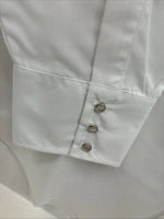 New Men’s ELY cattleman White Long Sleeve Pearl Snap 18.5 X 35 2XL H-36