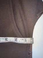 New Women’s Brown Dickson Jenkins Cut Off Button Up Vest #7953 3B-62