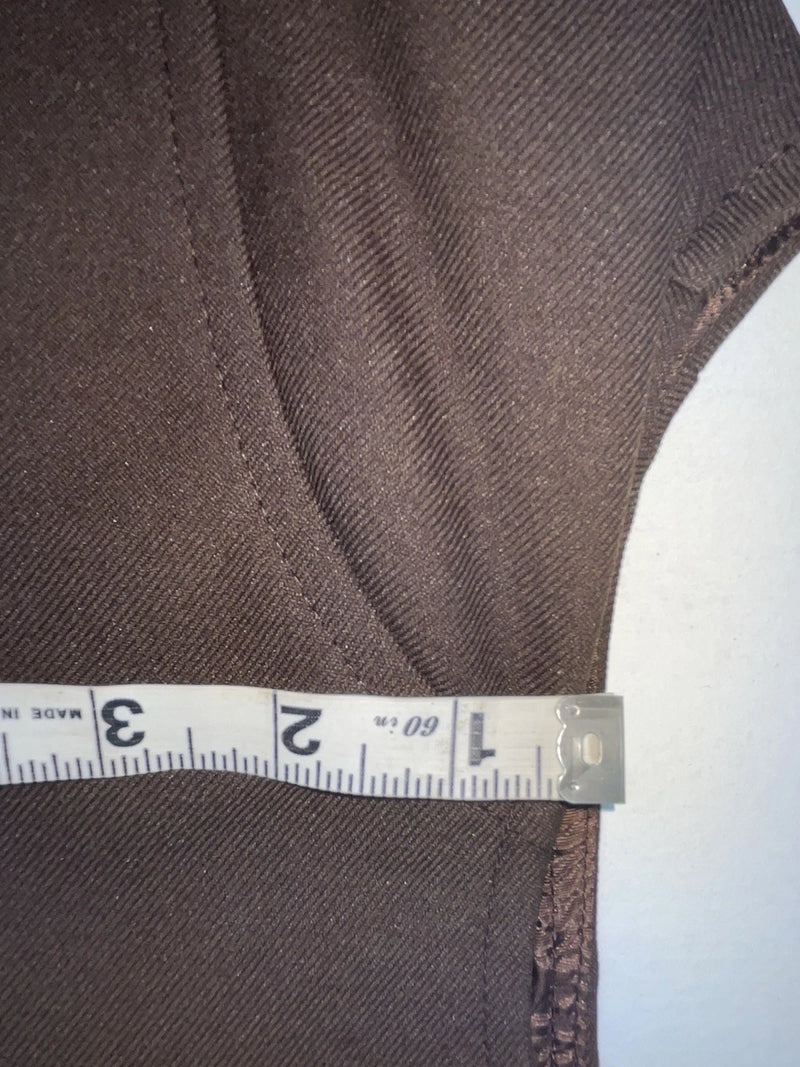 New Women’s Brown Dickson Jenkins Cut Off Button Up Vest #7953 3B-62