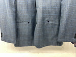 New Men’s Circle S Blue Plaid Suit Jacket 46R #25832 X-606