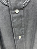 New Men’s Panhandle Slim Black Western Long Sleeve Pearl Snap Large 16.5 AA-4